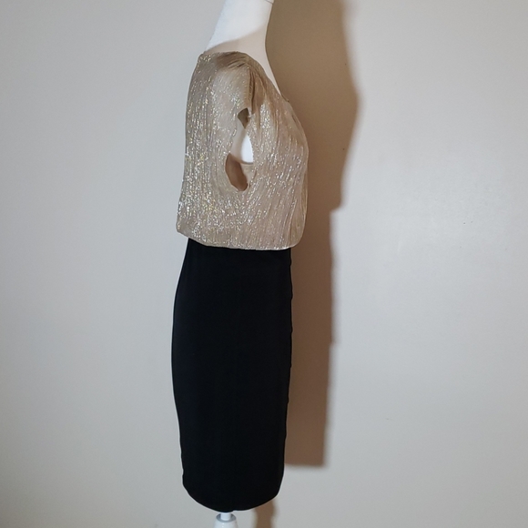 ENFOCUS STUDIO Black and Gold Cocktail Dress Sz 8 - Picture 3 of 6